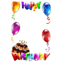 Cake Picture Frame Birthday Happy PNG Image High Quality