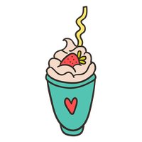 Coffee Iced Of Latte Milkshake Cafe Cartoon
