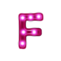 Alphabet Font Neon Letter PNG File HD