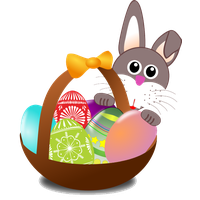 Easter Basket Bunny Png