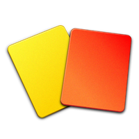 Orange Cards Referee Material Yellow Free Download PNG HD