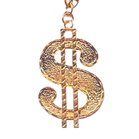 Portable Money Symbol Graphics Necklace Network