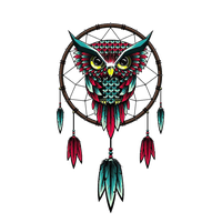 Owl Dreamcatcher Wallpaper T-Shirt China Wind