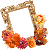 Picture Frame Flower Mirror PNG Image High Quality