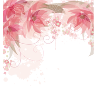 Pink Flowers Flower Border PNG Free Photo