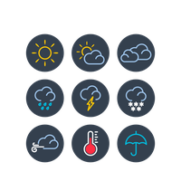 Web Illustration Vector Design Weather Responsive Icon