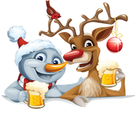 And Elk Snowman Reindeer Claus'S Santa Christmas