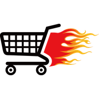 Flame Shopping Cart Icon Free HQ Image