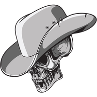 T-Shirt Hat Skull Cowboy Free Download PNG HQ