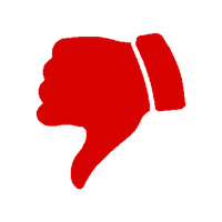 Down Signal Thumb Red Thumbs PNG Free Photo