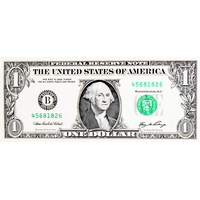 Five-Dollar United Banknote Bill Dollar One-Dollar States