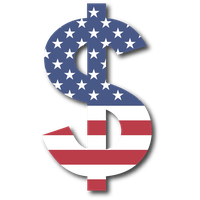 United Pattern Dollar Flag Sign States American