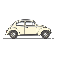 Vintage Classic Car Beetle Volkswagen View Vehicle