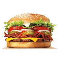 King Whopper Hamburger Bacon Cheeseburger Specialty Burger