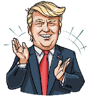 United Trump Humour States Donald Cartoon Man