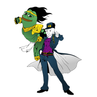 Jotaro Kujo Pepe Character Frog Higashikata Fictional