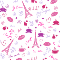 Pink Tower Eiffel Flower Element PNG Download Free