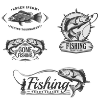 Tackle Rods Font Emblem Fishing Free Transparent Image HQ