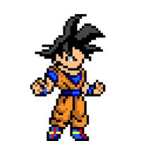 Fictional Art Pixel Goku Character Free Transparent Image HQ