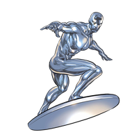 Art Surfer Iron Thanos Muscle Silver Man
