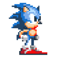 Sonic Art Pixel Line The Hedgehog