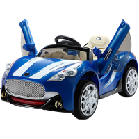 Blue Electric Car Sports Exterior Automotive