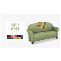 Sims Loveseat Green Furniture Free PNG HQ