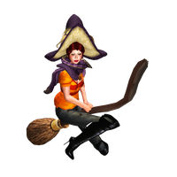 Sims Broom Figurine Witch Costume Free HQ Image