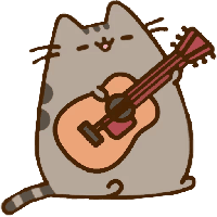 String Pusheen Cat Guitar Instrument Cello