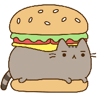Food Telegram Pusheen Hamburger Cat HQ Image Free PNG