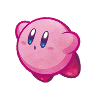 Pink Heart Canvas Land Kirby Attack Curse