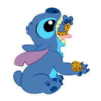 Biscuits Art Eating Stitch Fish PNG Download Free