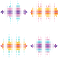 Sound Graphic Pixelation Diagram Square Design