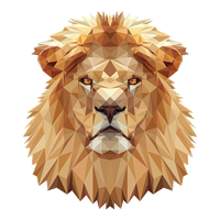 Crossstitch Art Head Lions Lion PNG Free Photo
