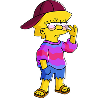 Character Fictional Simpsons Marge Headgear Lisa Tapped