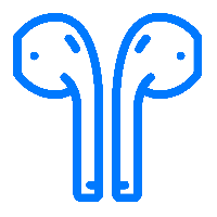 Blue Airpods Vector Iphone Area Free HD Image