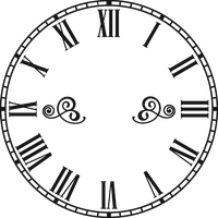 Numerals Art Clock Face Roman Angle Line