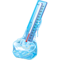 Blue Electric Aqua Thermometer Cold Wind Chill