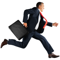 Running Businessperson Briefcase Business Recruiter Free Frame