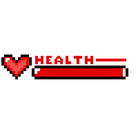 Art Text Health Minecraft Pixel Red