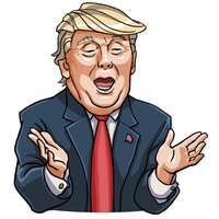 Trump Presidency Of Sticker Donald Cartoon Man