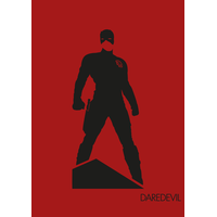 Standing Silhouette Logo Daredevil Digital Art