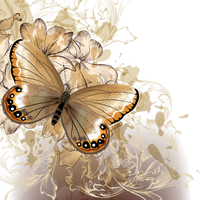 Crossstitch Butterfly Flower Fractal Stitch Free Photo PNG