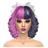 Sims Hair Wig Martinez Melanie Black