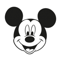 Mickey Head Minnie Face Logo Mouse