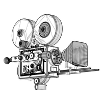 Movie Camera Black Motor Vehicle White