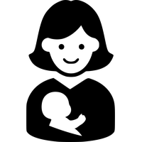 Breastfeeding Pregnancy White Black Mother PNG Download Free