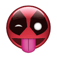 Pink Deadpool Comics Symbol Emoji Marvel
