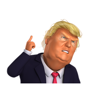 Forehead Microphone Caricature Trump States Donald United