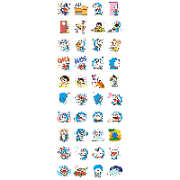 Emoticon Text Sticker Doraemon Minamoto Shizuka